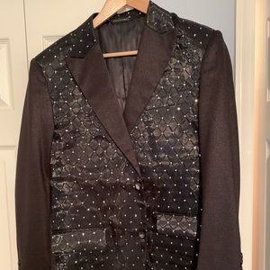 Mens black jacket with bling. 42R